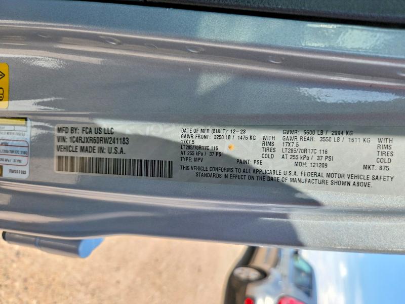 Продажа на аукционе авто 2024 Jeep Wrangler, vin: 1C4RJXR60RW241183, номер лота: 64313416