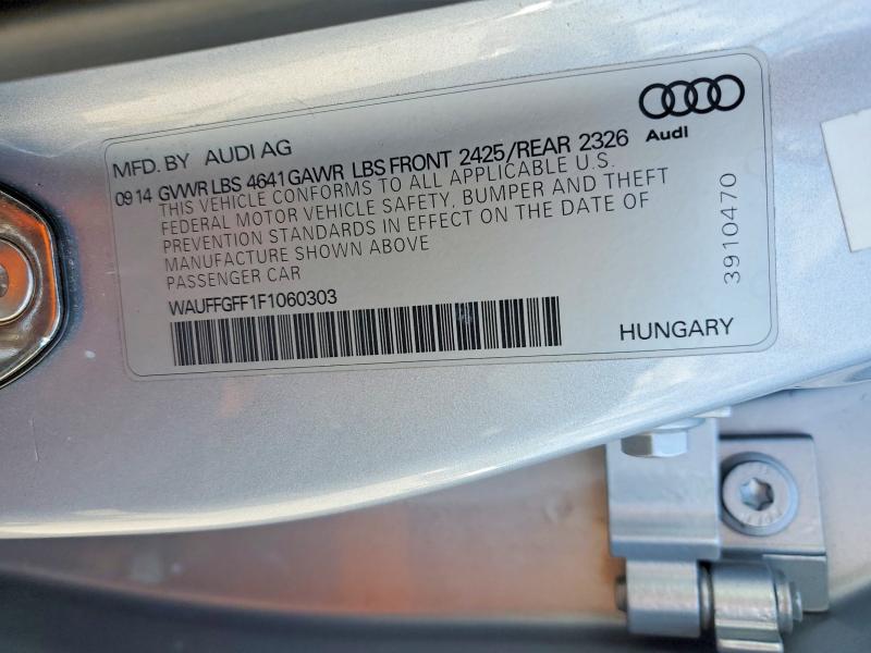 2015 Audi S3 მანქანა იყიდება აუქციონზე, vin: WAUFFGFF1F1060303, აუქციონის ნომერი: 66607416