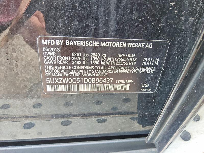 Aukcja sprzedaży 2013 Bmw X5, vin: 5UXZW0C51D0B96437, numer aukcji: 59646736