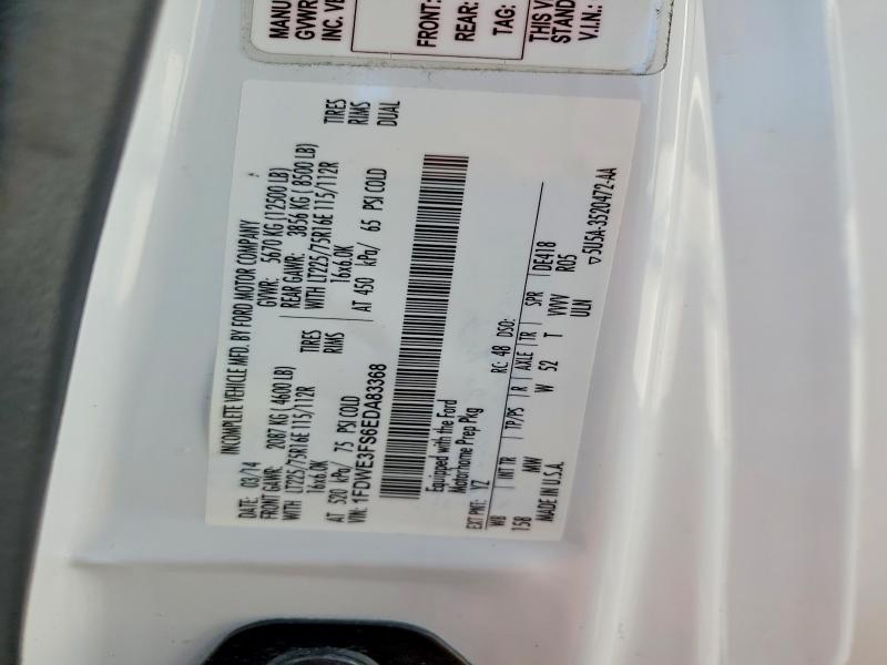62455306 :رقم المزاد ، 1FDWE3FS6EDA83368 vin ، 2014 Ford E-series مزاد بيع