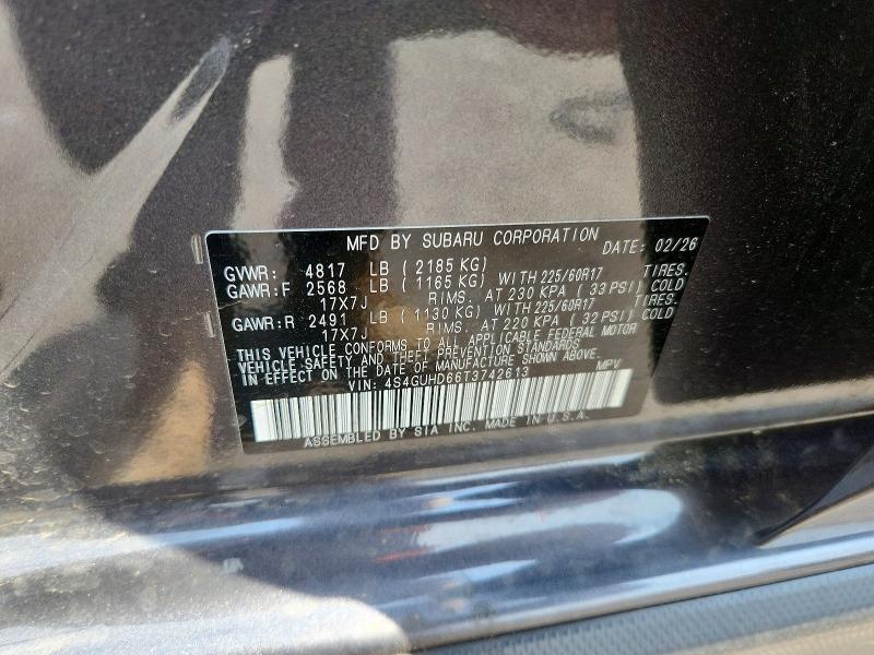 64748456 :رقم المزاد ، 4S4GUHD66T3742613 vin ، 2026 Subaru Crosstrek مزاد بيع