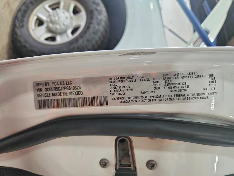 Продажа на аукционе авто 2023 Ram 2500, vin: 3C6UR5CJ7PG610323, номер лота: 65268636