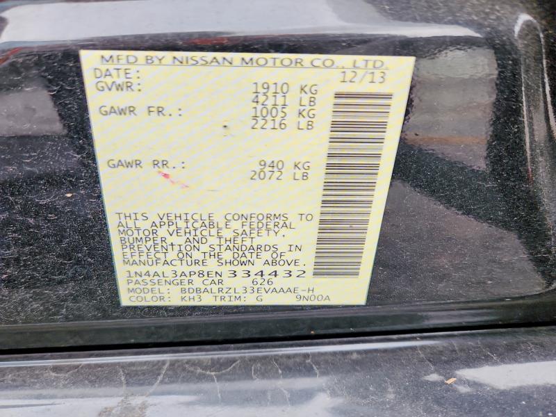 Продаж на аукціоні авто 2014 Nissan Altima, vin: 1N4AL3AP8EN334432, номер лоту: 65387706