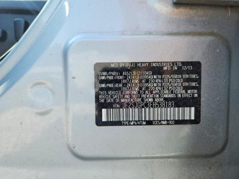 Aukcja sprzedaży 2014 Subaru Forester, vin: JF2SJGPC3EH538183, numer aukcji: 64459006