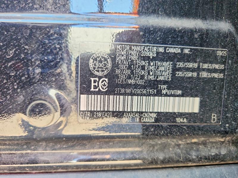 Aukcja sprzedaży 2025 Toyota Rav4, vin: 2T3R1RFV2SC561151, numer aukcji: 63845666
