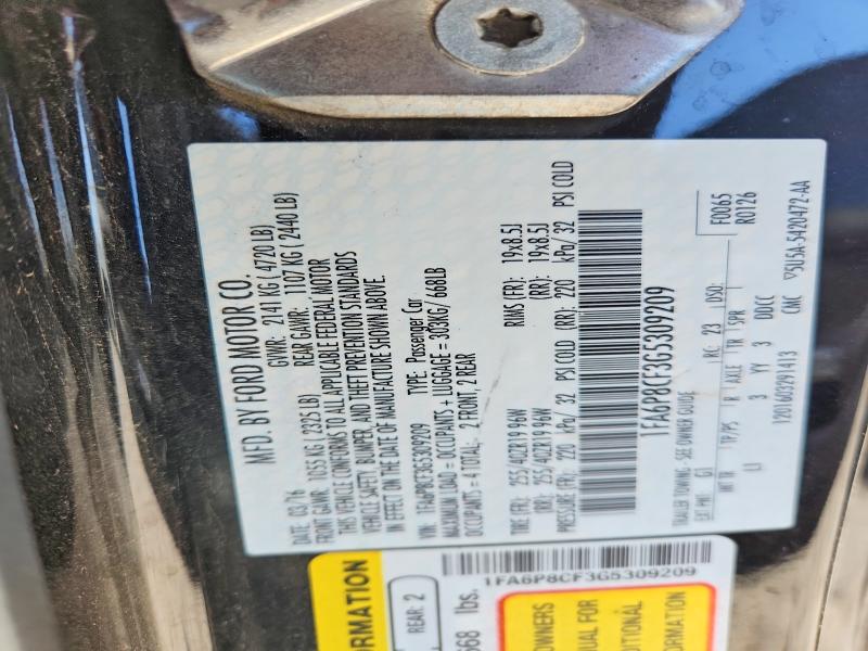 Продажа на аукционе авто 2016 Ford Mustang, vin: 1FA6P8CF3G5309209, номер лота: 64568006