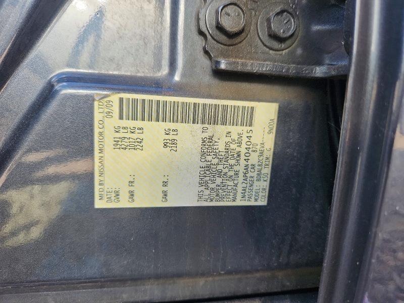 Aukcja sprzedaży 2010 Nissan Altima, vin: 1N4AL2AP6AN404045, numer aukcji: 65135356