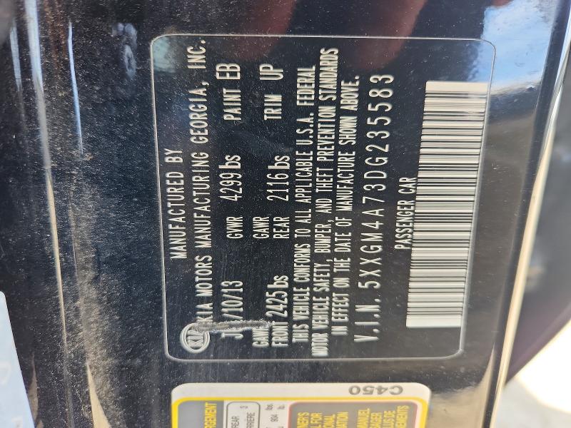 66982506 :رقم المزاد ، 5XXGM4A73DG235583 vin ، 2013 Kia Optima مزاد بيع