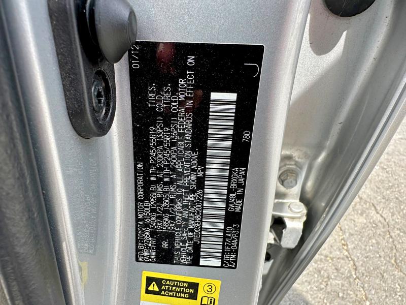 62357786 :رقم المزاد ، JTEDC3EH8C2007226 vin ، 2012 Toyota Highlander مزاد بيع