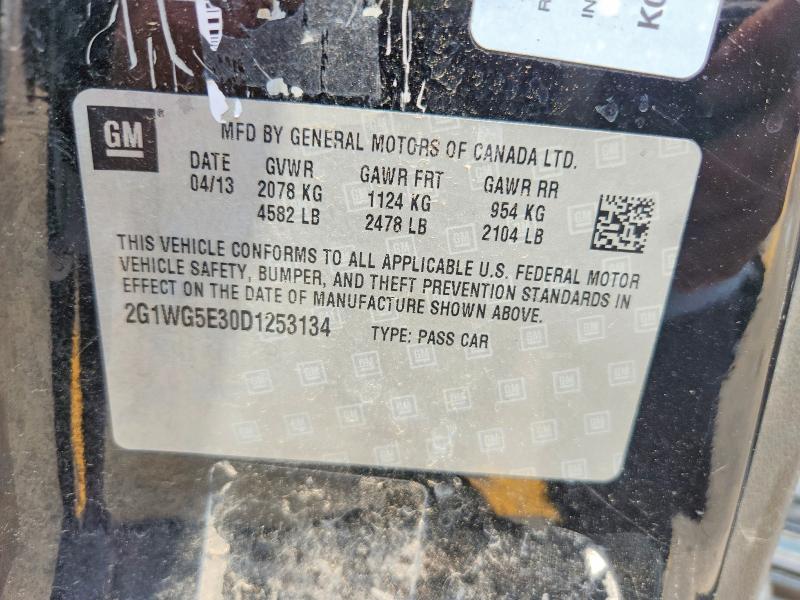 64377816 :رقم المزاد ، 2G1WG5E30D1253134 vin ، 2013 Chevrolet Impala مزاد بيع