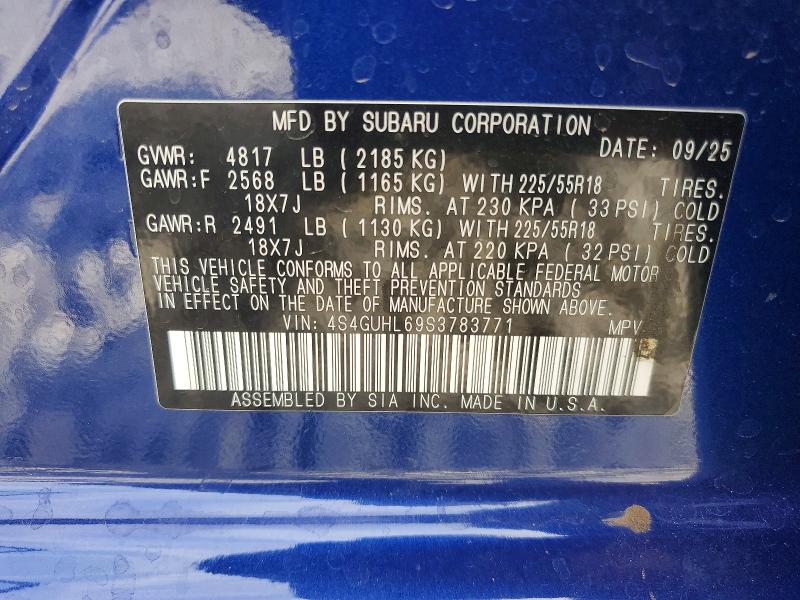 2025 Subaru Crosstrek მანქანა იყიდება აუქციონზე, vin: 4S4GUHL69S3783771, აუქციონის ნომერი: 64086236