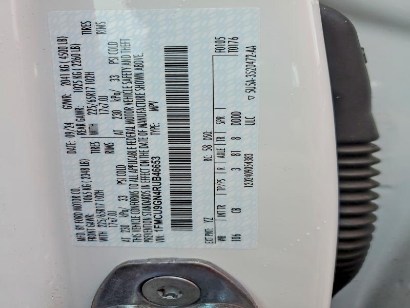 Продажа на аукционе авто 2024 Ford Escape, vin: 1FMCU9GN4RUB46653, номер лота: 65866276