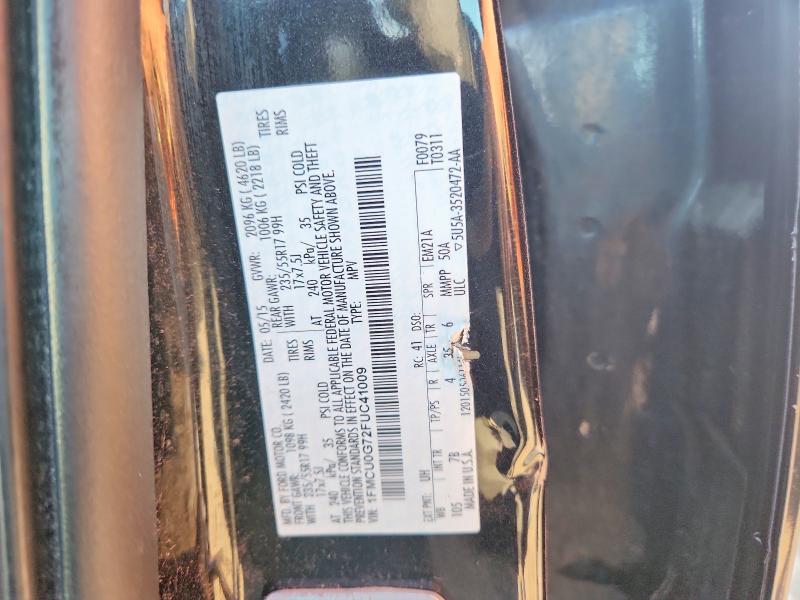 Продажа на аукционе авто 2015 Ford Escape, vin: 1FMCU0G72FUC41009, номер лота: 65582366