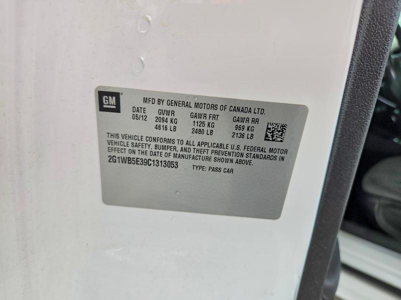 Продаж на аукціоні авто 2012 Chevrolet Impala, vin: 2G1WB5E39C1313053, номер лоту: 63751046