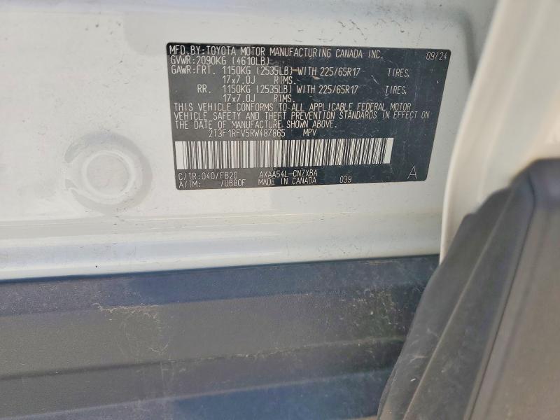 2024 Toyota Rav4 მანქანა იყიდება აუქციონზე, vin: 2T3F1RFV5RW487865, აუქციონის ნომერი: 65087426