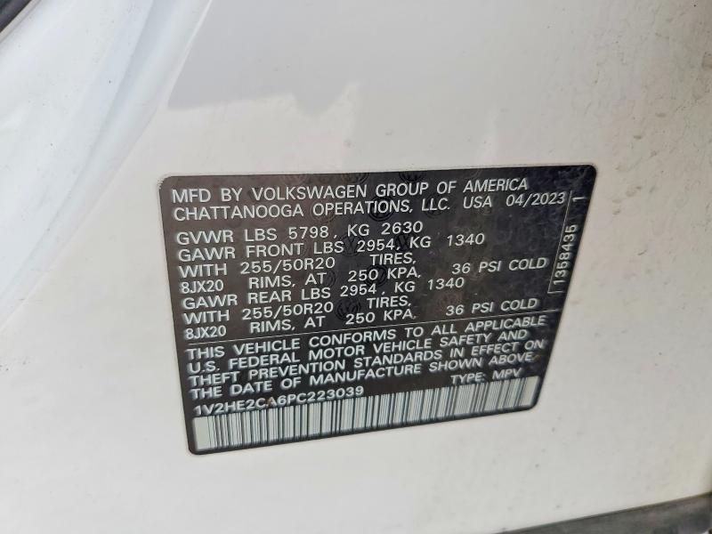 Aukcja sprzedaży 2023 Volkswagen Atlas Cross Sport, vin: 1V2HE2CA6PC223039, numer aukcji: 64124706