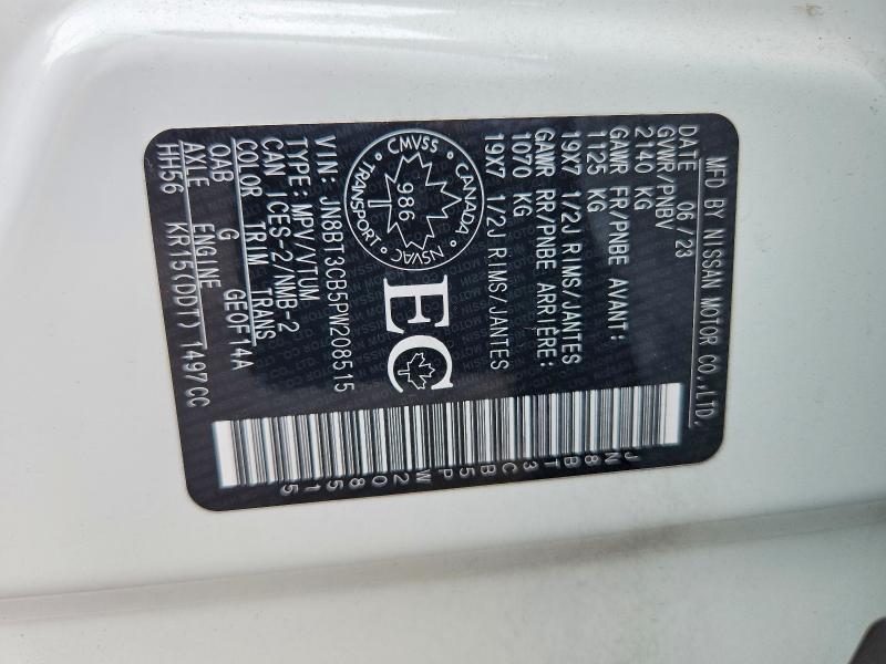 Aukcja sprzedaży 2023 Nissan Rogue, vin: JN8BT3CB5PW208515, numer aukcji: 62838016