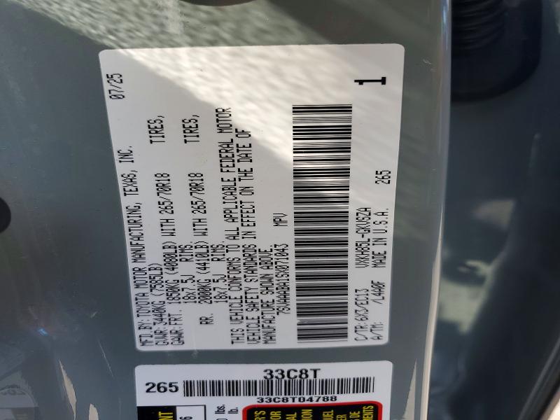 2025 Toyota Sequoia მანქანა იყიდება აუქციონზე, vin: 7SVAAABA1SX071043, აუქციონის ნომერი: 67266906
