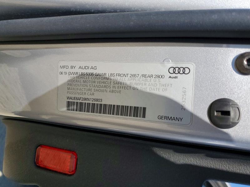 Aukcja sprzedaży 2019 Audi A6, vin: WAUE8AF28KN126803, numer aukcji: 64416656