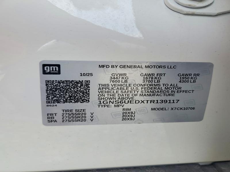 2026 Chevrolet Tahoe მანქანა იყიდება აუქციონზე, vin: 1GNS6UEDXTR139117, აუქციონის ნომერი: 64775596
