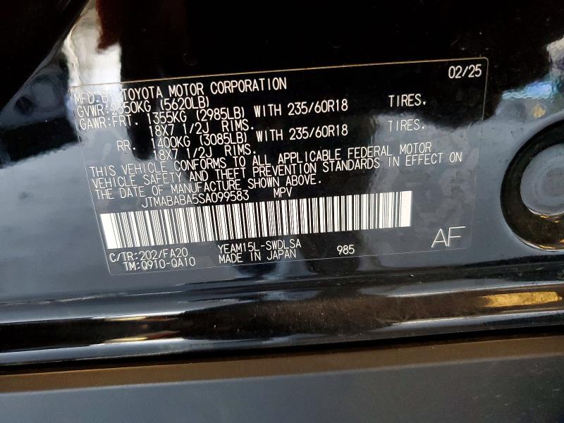 Aukcja sprzedaży 2025 Subaru Solterra, vin: JTMABABA5SA099583, numer aukcji: 64912976