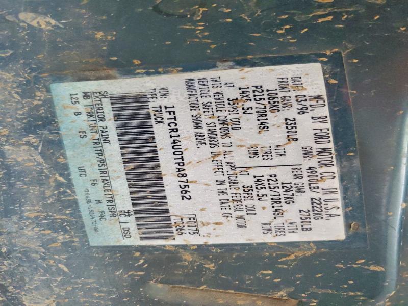Aukcja sprzedaży 1996 Ford Ranger, vin: 1FTCR14U0TPA87562, numer aukcji: 65231436