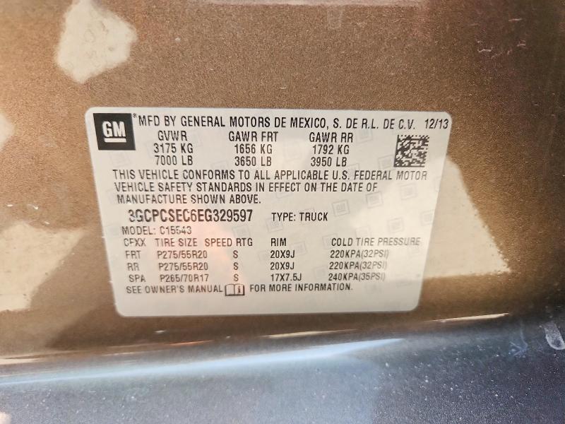 61956926 :رقم المزاد ، 3GCPCSEC6EG329597 vin ، 2014 Chevrolet Silverado مزاد بيع