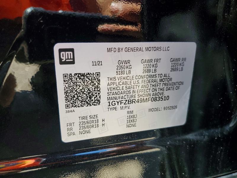 Auction sale of the 2021 Cadillac Xt4, vin: 1GYFZBR49MF083510, lot number: 63365226