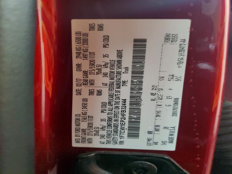65925556 :رقم المزاد ، 1FTEW1EP2HFB32444 vin ، 2017 Ford F150 مزاد بيع