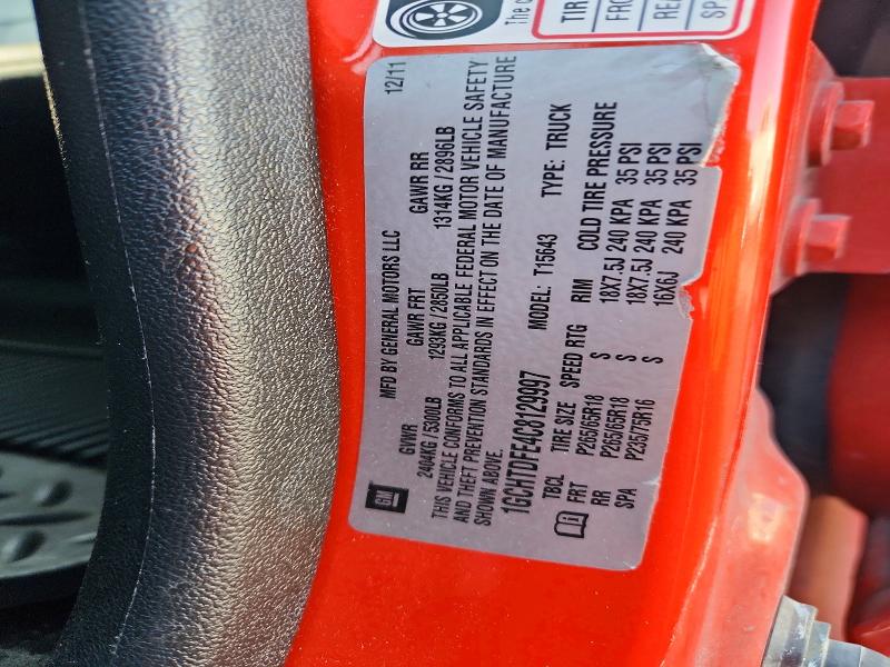 64926186 :رقم المزاد ، 1GCHTDFE4C8129997 vin ، 2012 Chevrolet Colorado مزاد بيع