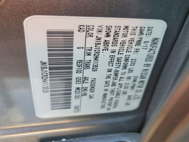 Aukcja sprzedaży 2017 Nissan Rogue Sport, vin: JN1BJ1CR2HW113529, numer aukcji: 63512106