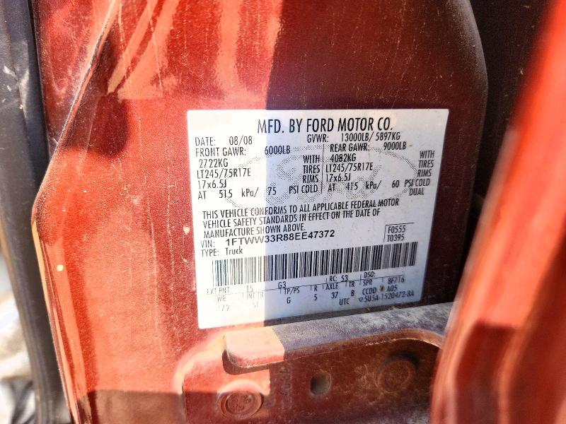 Aukcja sprzedaży 2008 Ford F350, vin: 1FTWW33R88EE47372, numer aukcji: 62796186