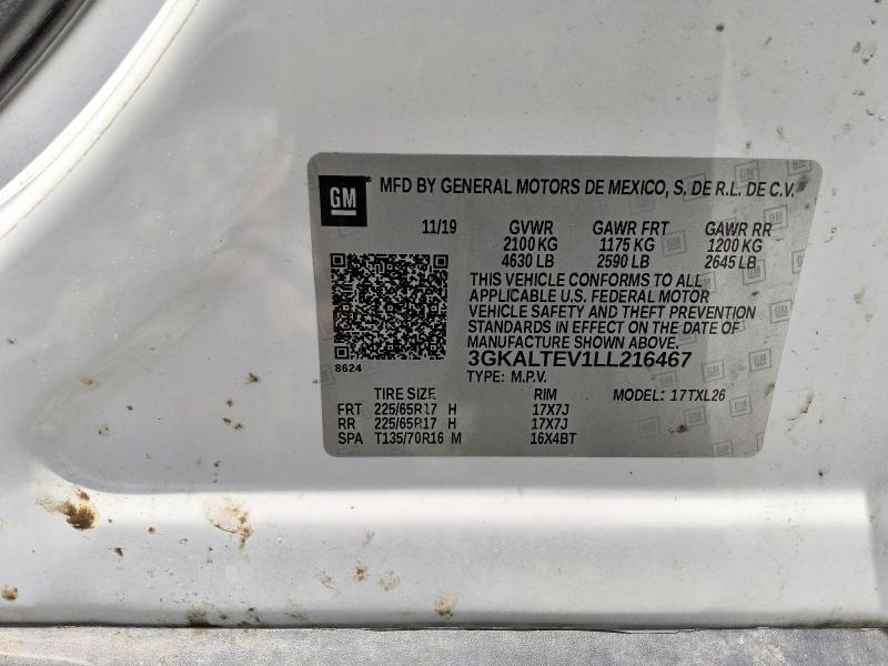 62801286 :رقم المزاد ، 3GKALTEV1LL216467 vin ، 2020 Gmc Terrain مزاد بيع