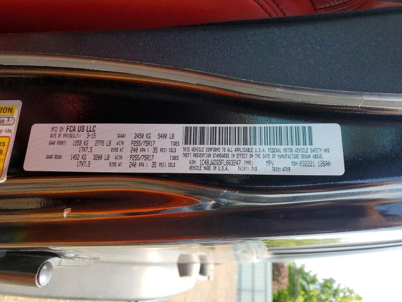 Aukcja sprzedaży 2015 Jeep Wrangler Unlimited, vin: 1C4BJWDG5FL663247, numer aukcji: 64614796