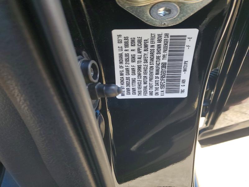 Продажа на аукционе авто 2016 Honda Civic, vin: 19XFC1F95GE013860, номер лота: 65386466