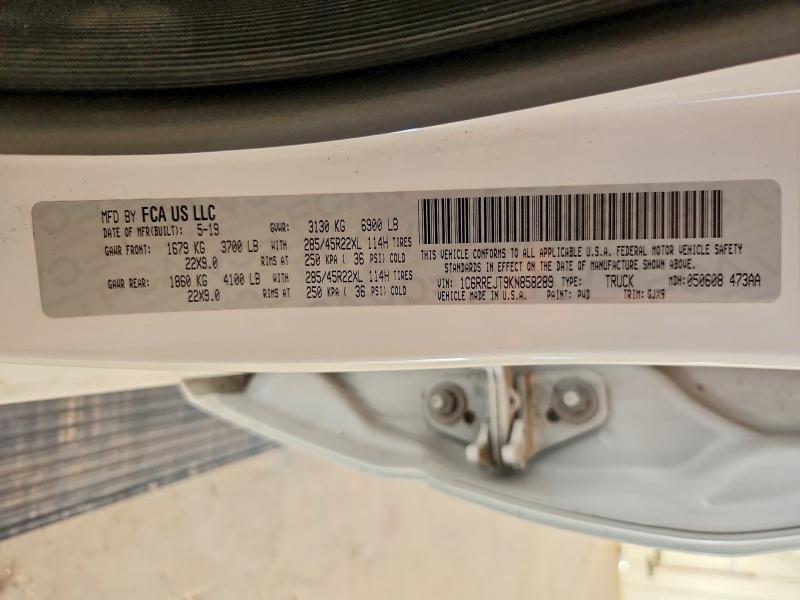 Продаж на аукціоні авто 2019 Ram 1500, vin: 1C6RREJT9KN858289, номер лоту: 64615946
