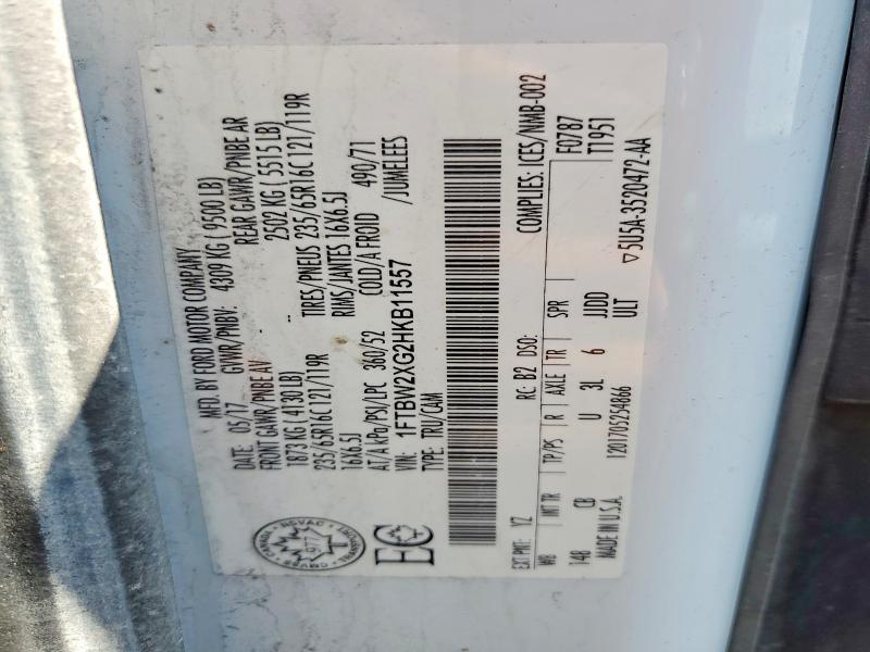 Aukcja sprzedaży 2017 Ford Transit, vin: 1FTBW2XG2HKB11557, numer aukcji: 64794836