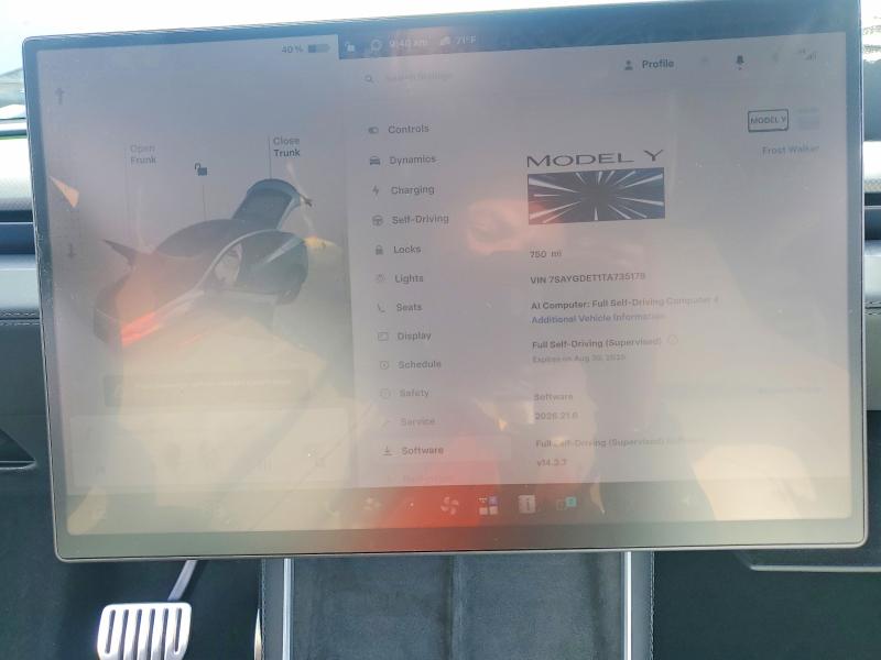 Продаж на аукціоні авто 2026 Tesla Model Y, vin: 7SAYGDET1TA735178, номер лоту: 66250626