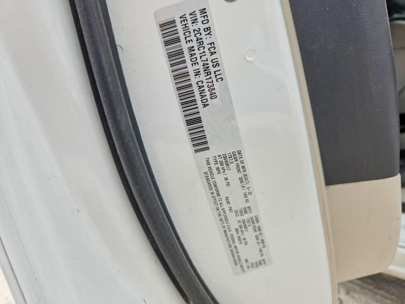 Продаж на аукціоні авто 2022 Chrysler Pacifica, vin: 2C4RC1L74NR173840, номер лоту: 65362566