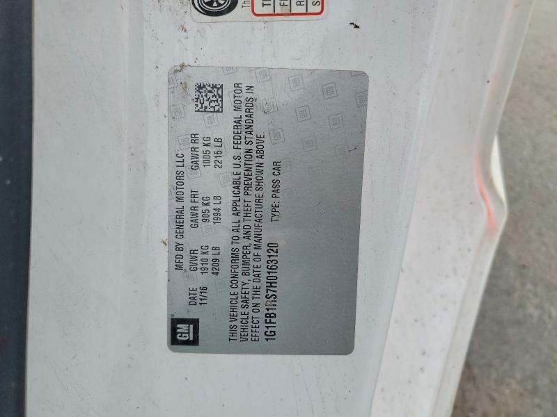 67121176 :رقم المزاد ، 1G1FB1RS7H0163120 vin ، 2017 Chevrolet Camaro مزاد بيع