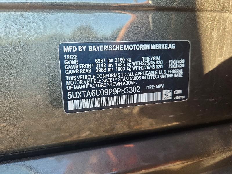 2023 Bmw X5 მანქანა იყიდება აუქციონზე, vin: 5UXTA6C09P9P83302, აუქციონის ნომერი: 67153626