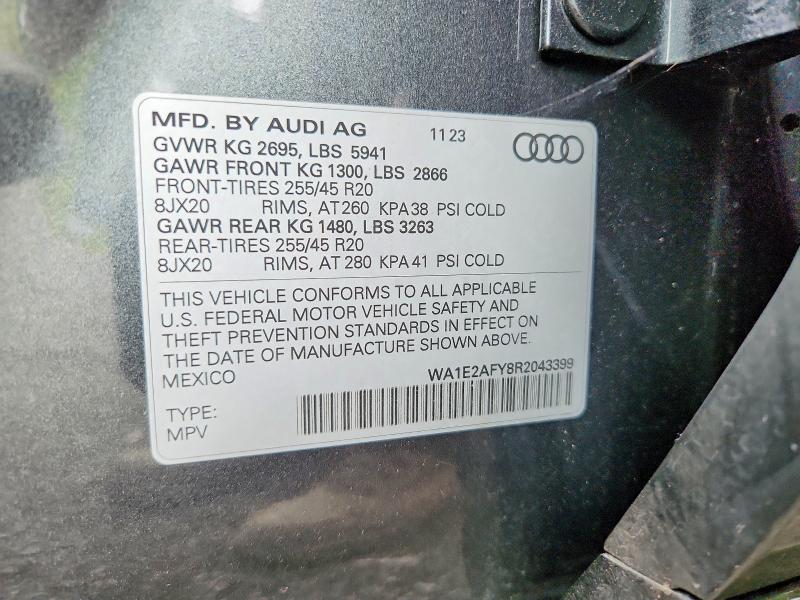 Aukcja sprzedaży 2024 Audi Q5 E, vin: WA1E2AFY8R2043399, numer aukcji: 64983286