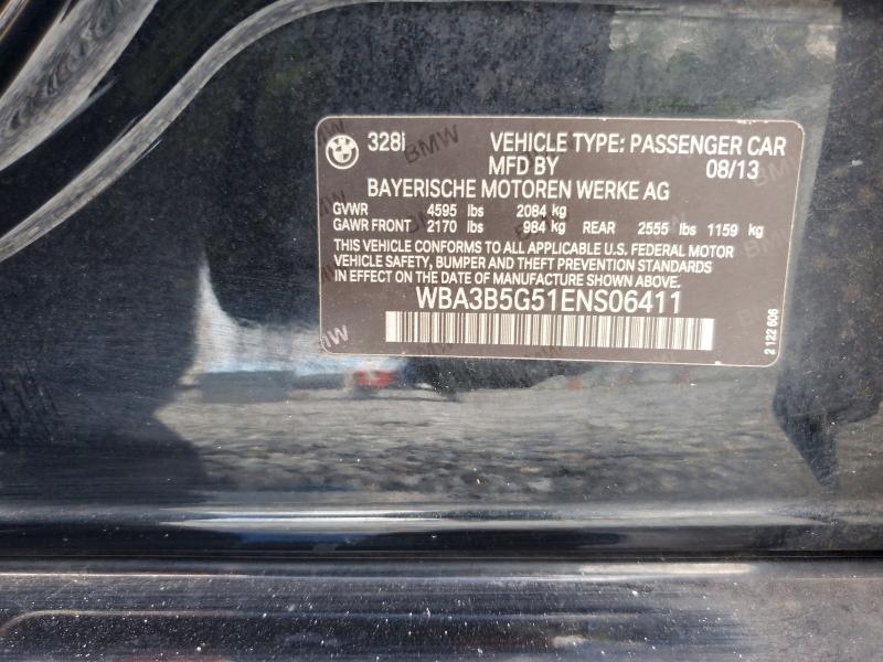 66996646 :رقم المزاد ، WBA3B5G51ENS06411 vin ، 2014 Bmw 328 مزاد بيع
