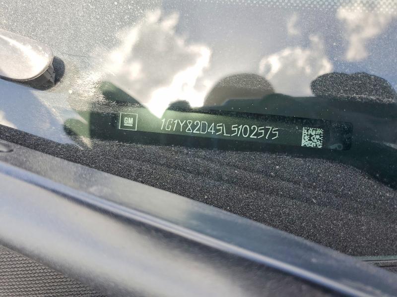 65385446 :رقم المزاد ، 1G1Y82D45L5102575 vin ، 2020 Chevrolet Corvette مزاد بيع