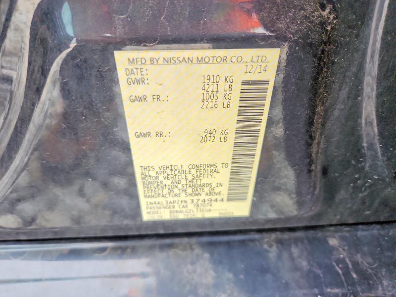 Продажа на аукционе авто 2015 Nissan Altima, vin: 1N4AL3AP2FN374944, номер лота: 63623646