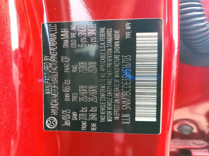 Продаж на аукціоні авто 2025 Hyundai Tucson, vin: 5NMJBCDE3SH516703, номер лоту: 65634936