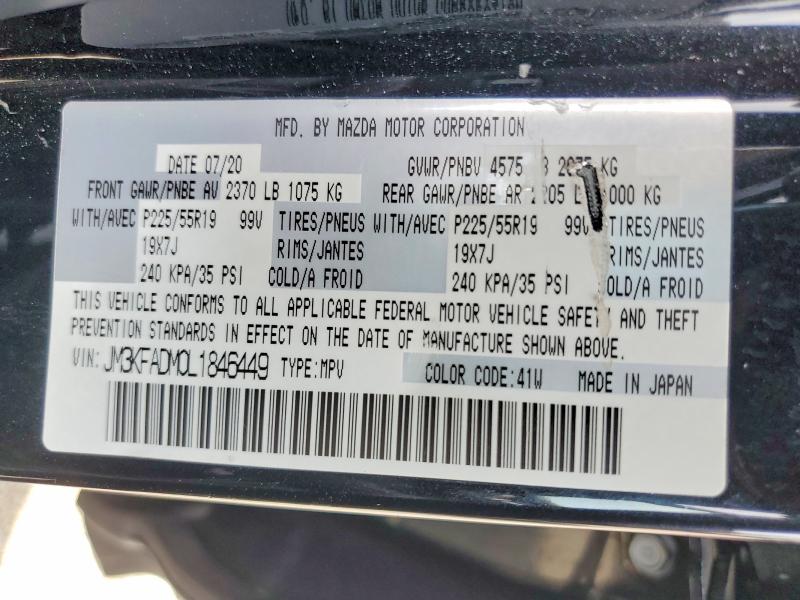 64512616 :رقم المزاد ، JM3KFADM0L1846449 vin ، 2020 Mazda Cx-5 مزاد بيع