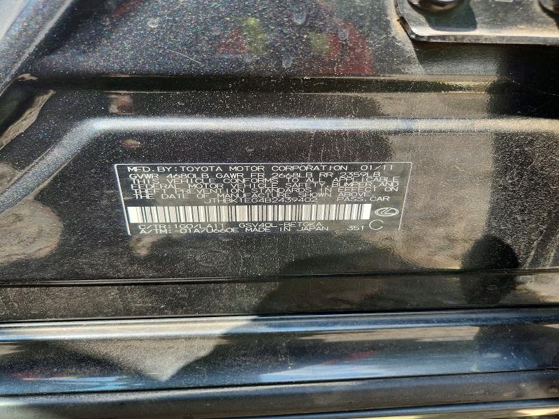 66716426 :رقم المزاد ، JTHBK1EG4B2439402 vin ، 2011 Lexus Es مزاد بيع