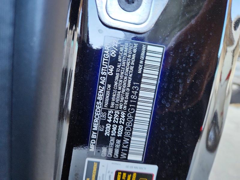 2023 Mercedes-benz C მანქანა იყიდება აუქციონზე, vin: W1KWJ8DB0PG118431, აუქციონის ნომერი: 63606116