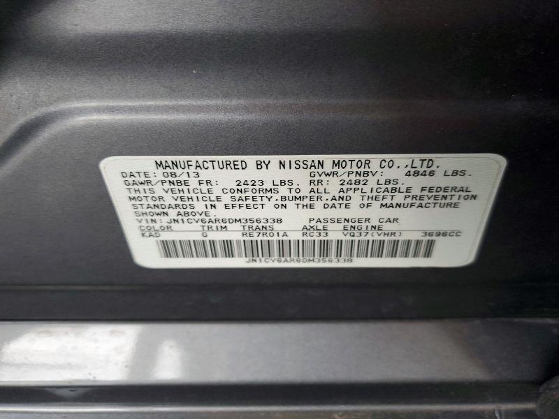 Продаж на аукціоні авто 2013 Infiniti G37 Sedan, vin: JN1CV6AR6DM356338, номер лоту: 63936386